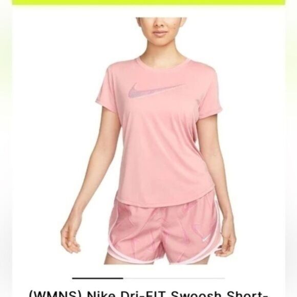 Nike Dri-FIT Swoosh Short-Sleeve Running Top nwt extra large xl pink - Picture 1 of 10